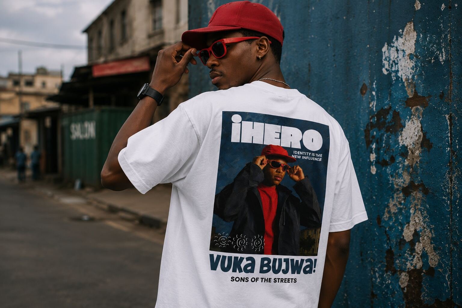 Bujwa Department streetwear tee from Bulawayo, Zimbabwe