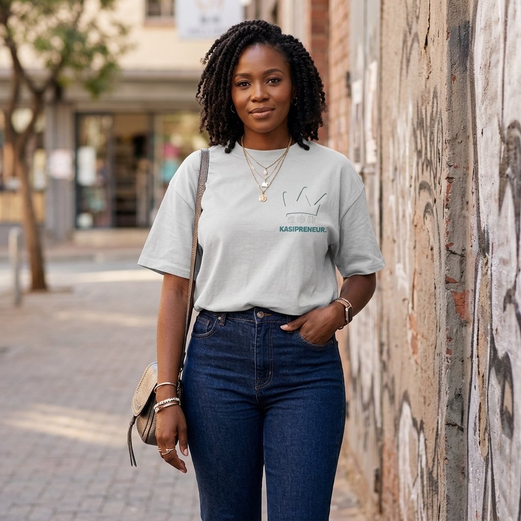 KASIPRENEUR Oversized T-Shirt - White - Image 4